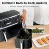 Ninja DZ550 Foodi 10 Quart 6-in-1 DualZone Smart XL Air Fryer with 2 Independent Baskets, Smart Cook Thermometer for Perfect Doneness, Match Cook & Smart Finish to Roast, Dehydrate & More, BLACK