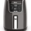 Ninja | XL Single Basket Air Fryer | 5.5 QT Capacity fits 3lbs of Wings | 5-in-1Air Fry, Roast, Bake,Reheat & Dehydrate |Dishwasher Safe Parts & Recipe Guide | Grey |AF150AMZ