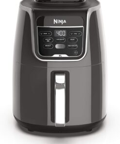 Ninja | XL Single Basket Air Fryer | 5.5 QT Capacity fits 3lbs of Wings | 5-in-1Air Fry, Roast, Bake,Reheat & Dehydrate |Dishwasher Safe Parts & Recipe Guide | Grey |AF150AMZ