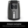 Ninja | XL Single Basket Air Fryer | 5.5 QT Capacity fits 3lbs of Wings | 5-in-1Air Fry, Roast, Bake,Reheat & Dehydrate |Dishwasher Safe Parts & Recipe Guide | Grey |AF150AMZ