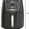 Ninja | XL Single Basket Air Fryer | 5.5 QT Capacity fits 3lbs of Wings | 5-in-1Air Fry, Roast, Bake,Reheat & Dehydrate |Dishwasher Safe Parts & Recipe Guide | Grey |AF150AMZ