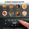 Nutrichef 5.8 Quart Air Fryer | 8-1 Preset Cook Modes | Transparent Fry Bowl for Best Cooking Results | Cook Shrimp, Steak, Fries, Wings, Chicken & More | Precise Temperature Control & Time | Grey