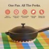 Our Place Always Pan 2.0 | 10.5" Ceramic Pan with Modular Lid, Steamer Basket & Spatula | Patented 10-in-1 Nonstick, Non-Toxic Cookware Made Without PFAS | Induction & Oven-Safe up to 450°F | Char
