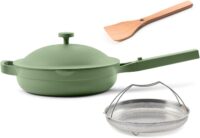 Our Place Always Pan 2.0 | 10.5" Ceramic Pan with Modular Lid, Steamer Basket & Spatula | Patented 10-in-1 Nonstick, Non-Toxic Cookware Made Without PFAS | Induction & Oven-Safe up to 450°F | Sage