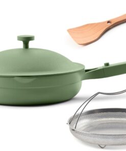 Our Place Always Pan 2.0 | 10.5" Ceramic Pan with Modular Lid, Steamer Basket & Spatula | Patented 10-in-1 Nonstick, Non-Toxic Cookware Made Without PFAS | Induction & Oven-Safe up to 450°F | Sage