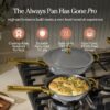 Our Place Mini Titanium Always Pan Pro | 8.5" PFAS-Free Nonstick Frying Pan with Spatula | Chef-Grade Tri-Ply Stainless Steel & Aluminum Build | Induction & Oven-Safe up to 750°F | Gold