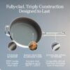 Our Place Mini Titanium Always Pan Pro | 8.5" PFAS-Free Nonstick Frying Pan with Spatula | Chef-Grade Tri-Ply Stainless Steel & Aluminum Build | Induction & Oven-Safe up to 750°F | Gold