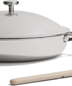 Our Place Titanium Always Pan Pro | 10.6" PFAS-Free Nonstick Frying Pan with Spatula | Chef-Grade Tri-Ply Stainless Steel & Aluminum Build | Induction & Oven-Safe up to 1000°F | Chrome