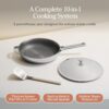 Our Place Titanium Always Pan Pro | 10.6" PFAS-Free Nonstick Frying Pan with Spatula | Chef-Grade Tri-Ply Stainless Steel & Aluminum Build | Induction & Oven-Safe up to 1000°F | Chrome