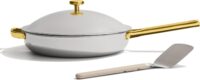 Our Place Titanium Always Pan Pro | 10.6" PFAS-Free Nonstick Frying Pan with Spatula | Chef-Grade Tri-Ply Stainless Steel & Aluminum Build | Induction & Oven-Safe up to 750°F | Gold