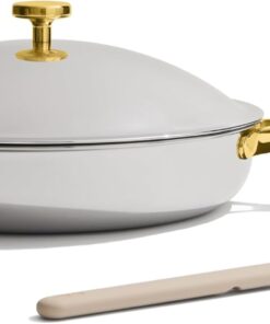 Our Place Titanium Always Pan Pro | 10.6" PFAS-Free Nonstick Frying Pan with Spatula | Chef-Grade Tri-Ply Stainless Steel & Aluminum Build | Induction & Oven-Safe up to 750°F | Gold