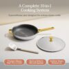 Our Place Titanium Always Pan Pro | 10.6" PFAS-Free Nonstick Frying Pan with Spatula | Chef-Grade Tri-Ply Stainless Steel & Aluminum Build | Induction & Oven-Safe up to 750°F | Gold