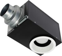 Panasonic FV-08VRE2 WhisperRecessed 80 CFM Bathroom Fan, Black