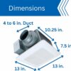 Panasonic WhisperCeiling Bathroom Exhaust Fan, 50-80-110 CFM, FV-0511VQ1
