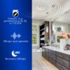 Panasonic WhisperCeiling Bathroom Exhaust Fan with Dimmable LED Light, 50-80-110 CFM, FV-0511VQL1