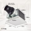 Panasonic WhisperGreen Select Dual Speed Ceiling Mount Exhaust Fan, Designer Grille, Customizable, 30 to 110 CFM, FV-0511VKS3S