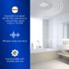 Panasonic WhisperGreen Select Dual Speed Ceiling Mount Exhaust Fan, Designer Grille, Customizable, 30 to 110 CFM, FV-0511VKS3S
