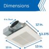 Panasonic WhisperValue Ceiling/Wall Mount Dual Speed Bathroom Exhaust Fan, 30 to 100 CFM, FV-0810VSS1