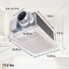 Panasonic WhisperWarm Ceiling Mount Bathroom Exhaust Fan with Heater, 50-80-110 CFM, FV-0511VH1