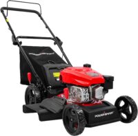 PowerSmart 17 in. 144cc OHV Engine Push 3-in-1 Gas-Powered Walk-Behind Lawn Mower with Height Adjustment and Mulch Bag