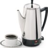 Presto 02811 Stainless Steel Electric Coffee Percolator - 12-Cups, Easy-Pour Spout, Stay-Cool Handle, Make 2-12 Cups