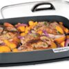 Presto 06858 16-Inch Slimline Electric Skillet with Glass Cover - Nonstick, Adjustable Temperature, Black