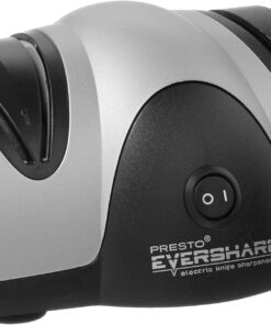 Presto 08800 EverSharp Electric Knife Sharpener, 2-Stage System, Silver/Black