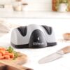 Presto 08800 EverSharp Electric Knife Sharpener, 2-Stage System, Silver/Black
