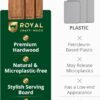 ROYAL CRAFT WOOD Acacia Wood Cutting Boards Set of 3 – Premium Wooden Cutting Boards for Kitchen Meal Prep & Serving - Charcuterie & Chopping Butcher Block for Meat with Deep Juice Groove Side Handles