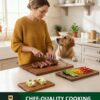 ROYAL CRAFT WOOD Acacia Wood Cutting Boards Set of 3 – Premium Wooden Cutting Boards for Kitchen Meal Prep & Serving - Charcuterie & Chopping Butcher Block for Meat with Deep Juice Groove Side Handles