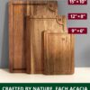 ROYAL CRAFT WOOD Acacia Wood Cutting Boards Set of 3 – Premium Wooden Cutting Boards for Kitchen Meal Prep & Serving - Charcuterie & Chopping Butcher Block for Meat with Deep Juice Groove Side Handles