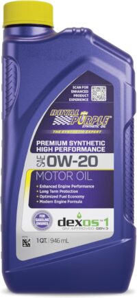 Royal Purple (06020-6PK API-Licensed Heavy Duty SAE 0W-20 High Performance Synthetic Motor Oil - 1 Quart, (Case of 6)