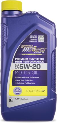Royal Purple (06520-6PK API-Licensed Heavy Duty SAE 5W-20 High Performance Synthetic Motor Oil - 1 Quart, (Case of 6)