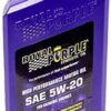 Royal Purple (06520-6PK API-Licensed Heavy Duty SAE 5W-20 High Performance Synthetic Motor Oil - 1 Quart, (Case of 6)