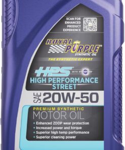 Royal Purple (36250-6PK HPS 20W-50 Synthetic Motor Oil with Synerlec Additive Technology - 1 Quart, (Case of 6)