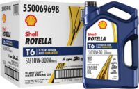 Shell Rotella T6 Full Synthetic 10W-30 Diesel Engine Oil, 1 Gallon (3 Pack)