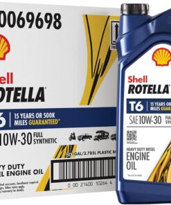 Shell Rotella T6 Full Synthetic 10W-30 Diesel Engine Oil, 1 Gallon (3 Pack)