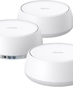 TP-Link Deco 7 BE25 Dual-Band BE5000 WiFi 7 Mesh Wi-Fi System | 4-Stream 5 Gbps, 240 Mhz | Covers up to 6,600 Sq.Ft | 2X 2.5G Ports Wired Backhaul | VPN,MLO, AI-Roaming, HomeShield, 3-Pack