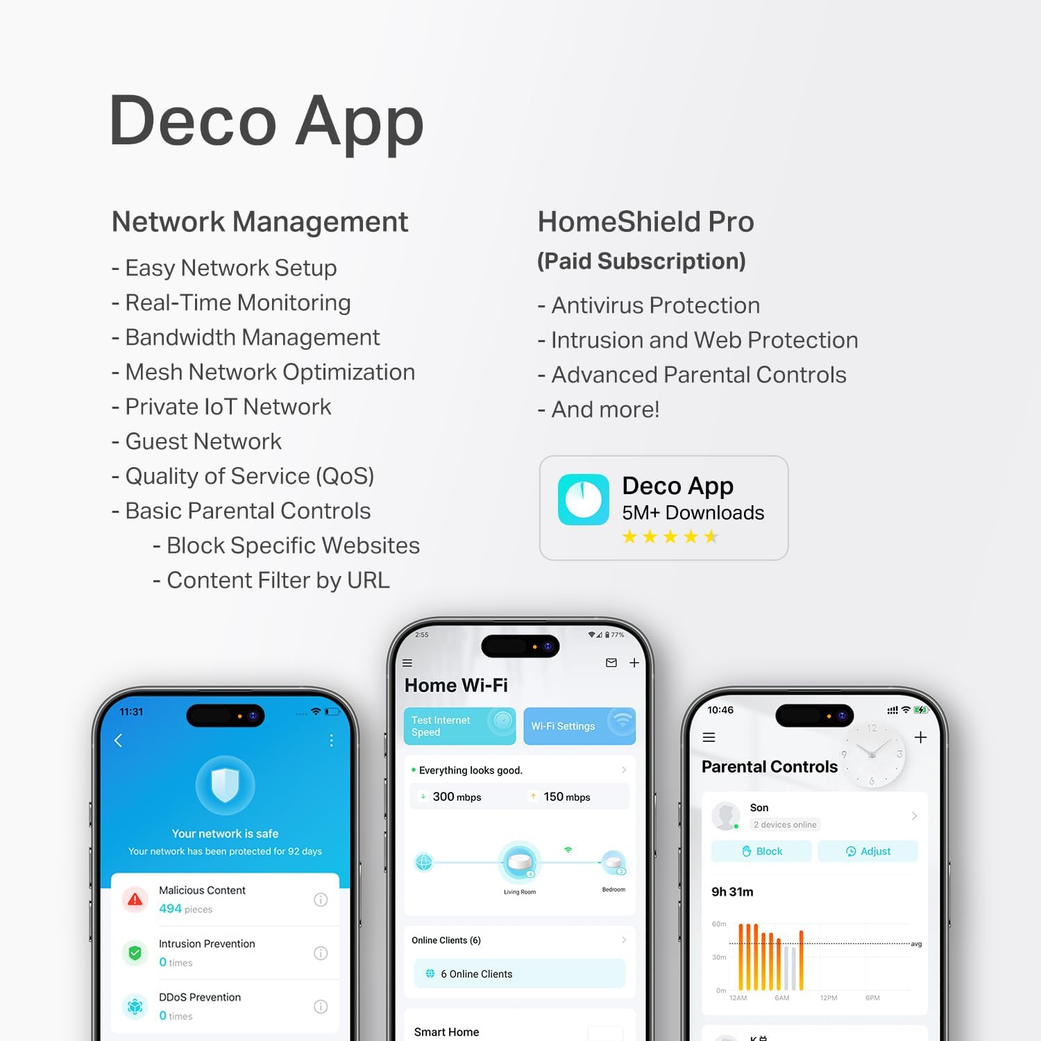 TP-Link Deco 7 BE25 Dual-Band BE5000 WiFi 7 Mesh Wi-Fi System 4-Stream 5 Gbps, 240 Mhz Covers up to 6,600 Sq.Ft 2X 2.5G Ports Wired Backhaul VPN,MLO, AI-Roaming, HomeShield, 3-Pack16 TP-Link Deco 7 BE25 Dual-Band BE5000 WiFi 7 Mesh Wi-Fi System | 4-Stream 5 Gbps, 240 Mhz | Covers up to 6,600 Sq.Ft | 2X 2.5G Ports Wired Backhaul | VPN,MLO, AI-Roaming, HomeShield, 3-Pack