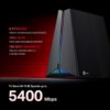 TP-Link Tri-Band AXE5400 Wi-Fi 6E Gaming Router Archer GXE75 | 6-Stream 5.4 Gbps | 1×2.5G + 4×1G Ports, USB 3.0 | Exclusive Acceleration, Gaming Port & Panel, RGB Lighting | EasyMesh, HomeShield TP-Link Tri-Band AXE5400 Wi-Fi 6E Gaming Router Archer GXE75 | 6-Stream 5.4 Gbps | 1×2.5G + 4×1G Ports, USB 3.0 | Exclusive Acceleration, Gaming Port & Panel, RGB Lighting | EasyMesh, HomeShield
