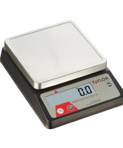 Taylor TE10FT 11-Pound Commercial Digital Portion Control Scale, 11 lb (5 kg) in 0.1 oz (1 g) Food and Cooking Scale, Tare and Hold Function, NSF, Stainless Steel Platform