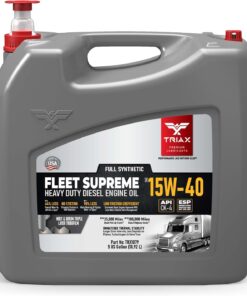 Triax Fleet Supreme 15W-40 API CK-4 Full Synthetic Heavy Duty Diesel Engine Oil | Moly Boron Friction Modified | Extended Drain (5 Gallon)