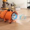 VEVOR Air Mover Blower Fan 8 Inch, 1070CFM 195W with 33ft Flexible Duct, Industrial Portable Ventilator Blower/Exhaust, Orange VEVOR Air Mover Blower Fan 8 Inch, 1070CFM 195W with 33ft Flexible Duct, Industrial Portable Ventilator Blower/Exhaust, Orange