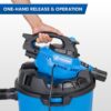 Vacmaster Blue Line 12-Gallon* 5 Peak HP† Wet/Dry Vacuum with Detachable Blower VBV1210