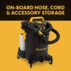 Vacmaster VK609PFR 0201 6 Gallon 5.5 Peak HP 3-in-1 Wet/Dry/Upholstery Shampoo Vacuum Cleaner