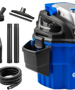 Vacmaster VWM510 5-Gallon 5 Peak HP Remote Control Wall Mount Wet/Dry Shop Vacuum , Blue