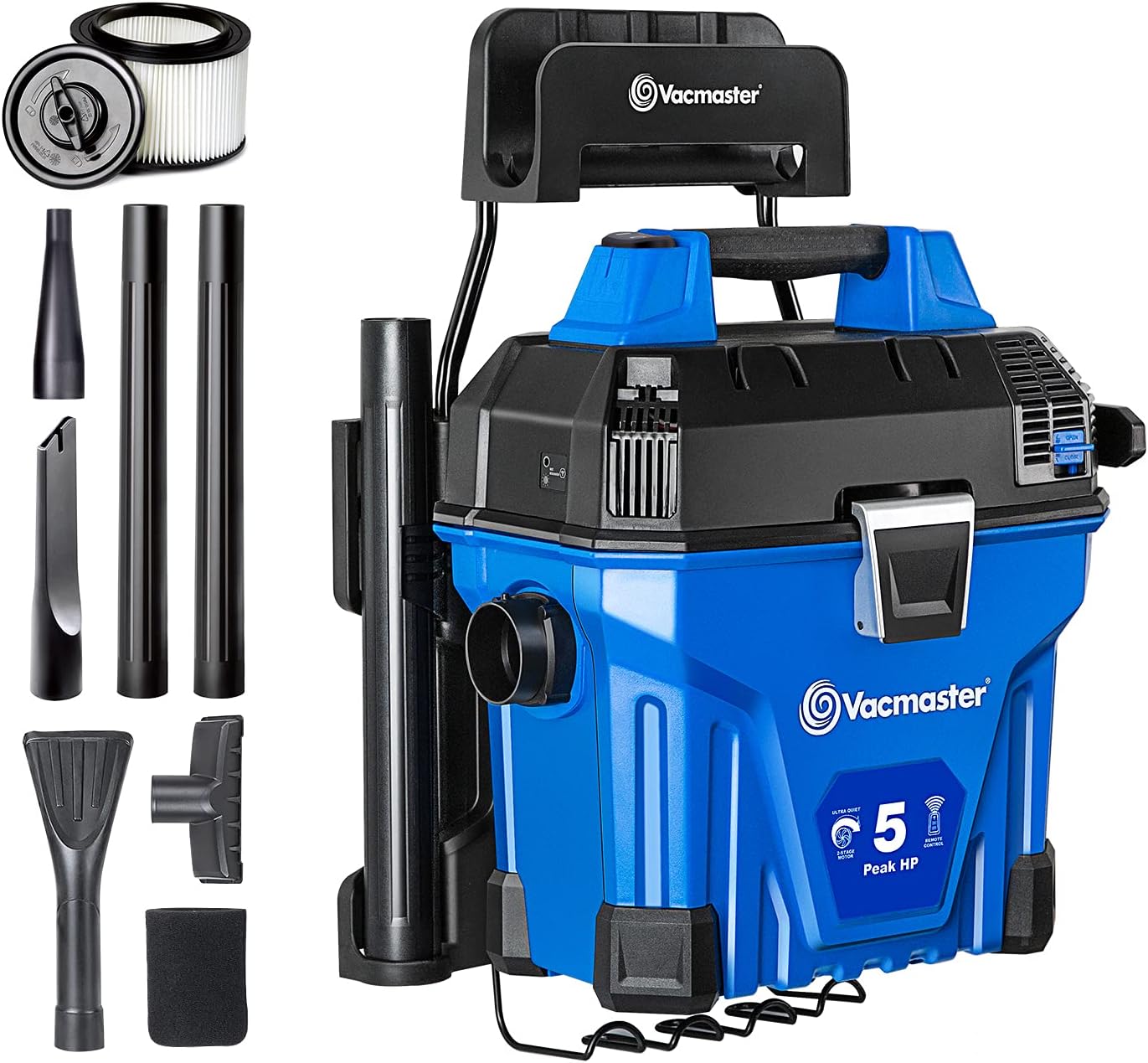Vacmaster VWMB508 0101 5 Gallon Wall-Mount Wet Dry Vacuum with Remote Control Operation Vacmaster VWMB508 0101 5 Gallon Wall-Mount Wet/Dry Vacuum with Remote Control Operation