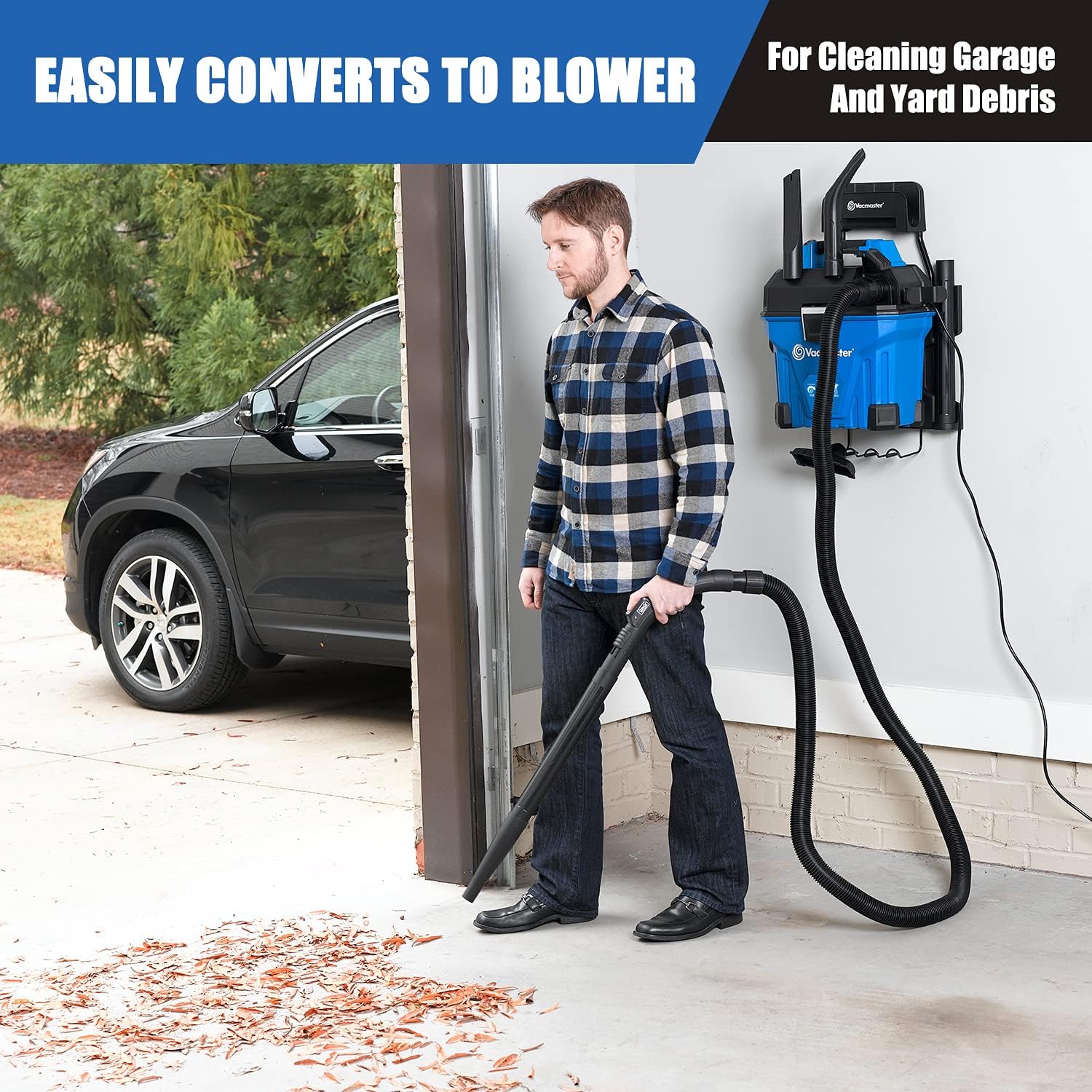 Vacmaster VWMB508 0101 5 Gallon Wall-Mount Wet Dry Vacuum with Remote Control Operation24 Vacmaster VWMB508 0101 5 Gallon Wall-Mount Wet/Dry Vacuum with Remote Control Operation
