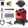 Vacmaster Wet/Dry Vacuum with Detachable Blower 6 Gallon 5 Peak HP-VBVB611PF 1101 Vacmaster Wet/Dry Vacuum with Detachable Blower 6 Gallon 5 Peak HP-VBVB611PF 1101