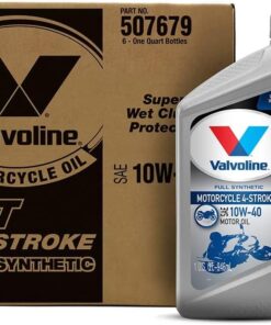 Valvoline 4-Stroke Motorcycle Full Synthetic SAE 10W-40 Motor Oil 1 QT, Case of 6